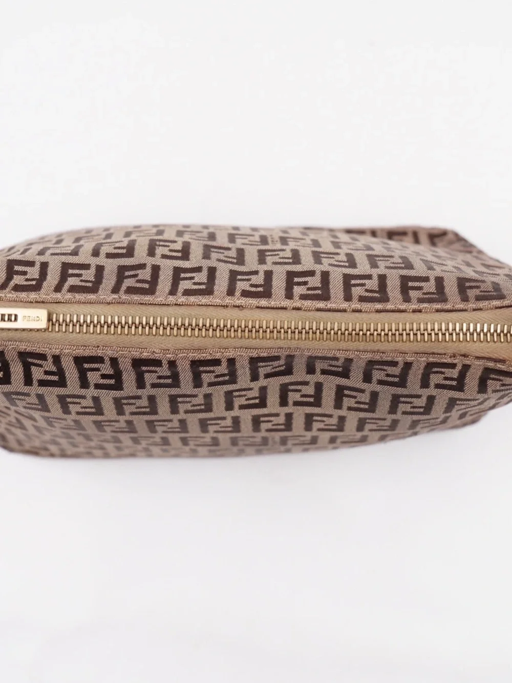Fendi Brown and Tan Zucca Canvas Wristlet - Picture 9 of 12